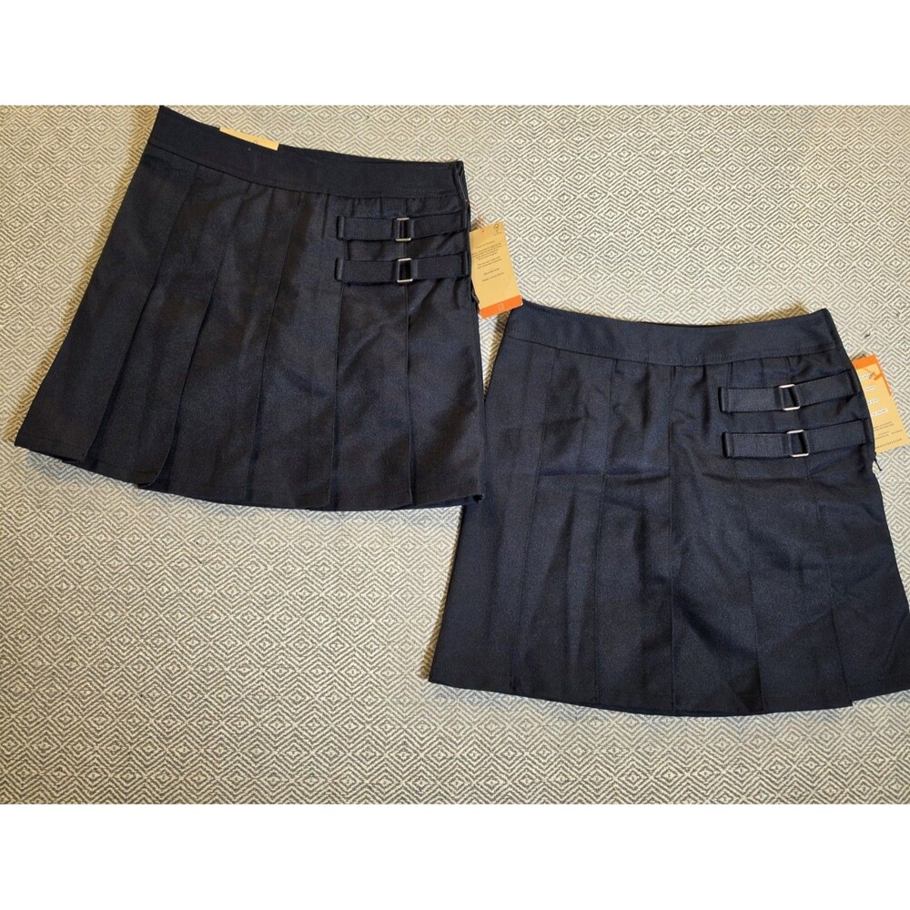 French Toast Scooter Girls' Uniform Skort Bundle – Navy – Size 8 2 Pair